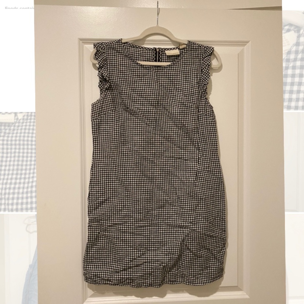 Black and white Cynthia Rowley gingham mini dress